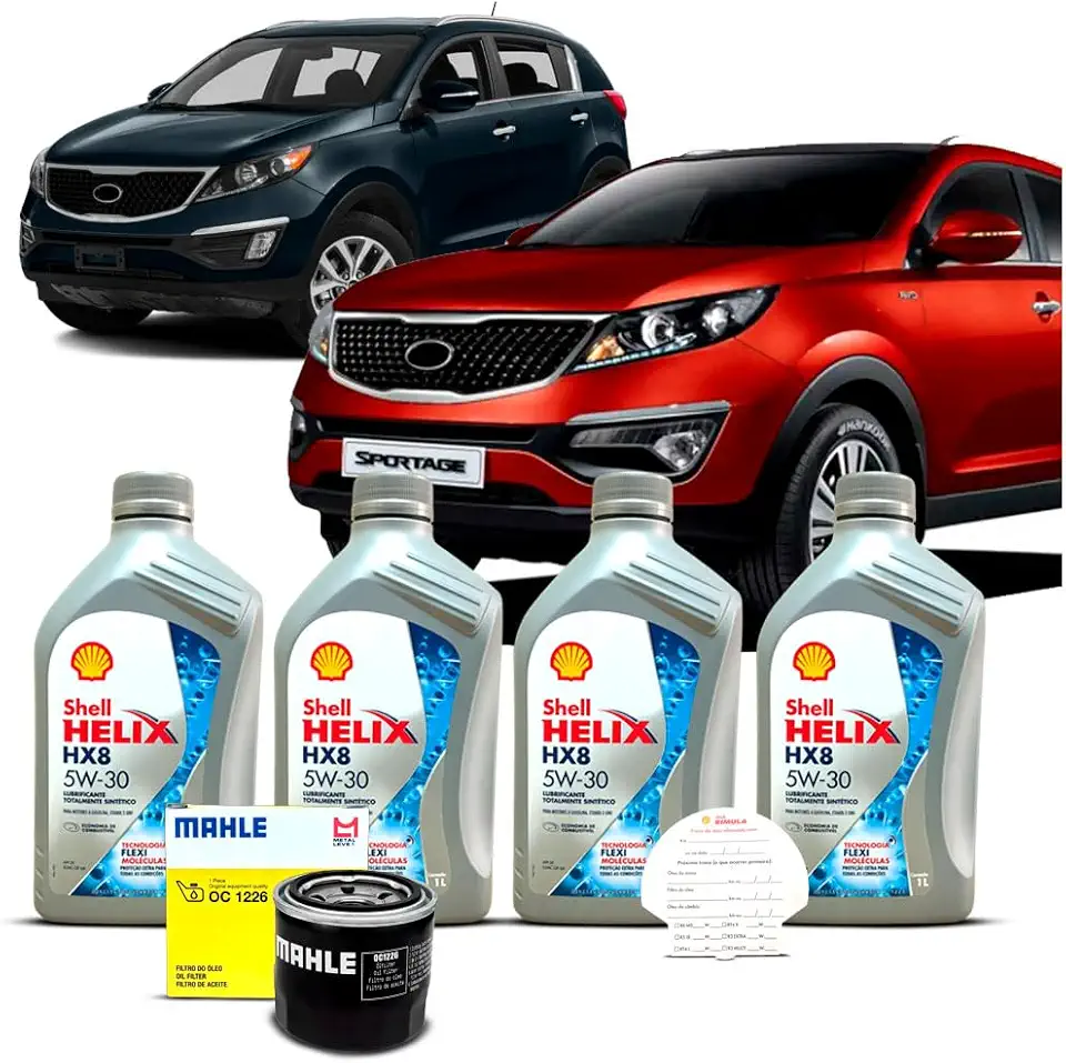 Kit Troca de Oleo 5w30 e Filtro Kia Sportage 2.0 16v 2012 a 2016