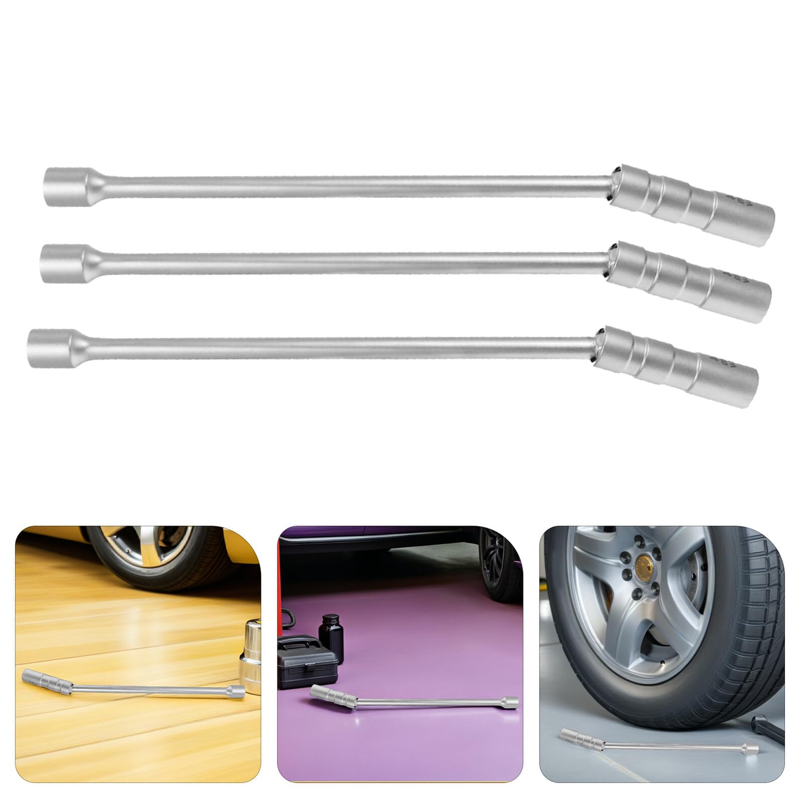 Cabilock 3 Piezas Manguito de Bujía de Pared Fina de Dado Magnético para Bujías de Coche para Reparación de Automóviles Desmontaje Mecánico
