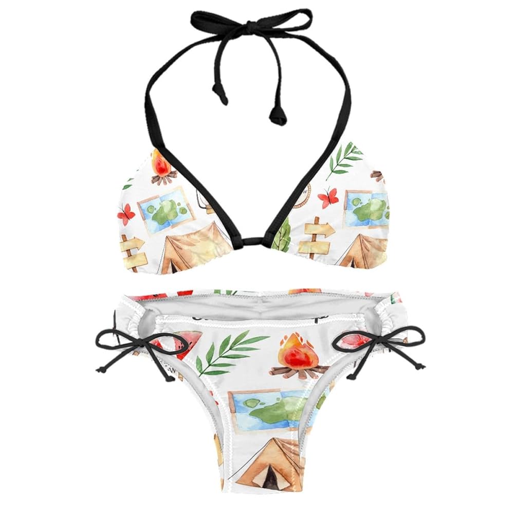 Amazon.co.jp: [suojapuku] 女性用ビキニセット、ツーピース水着