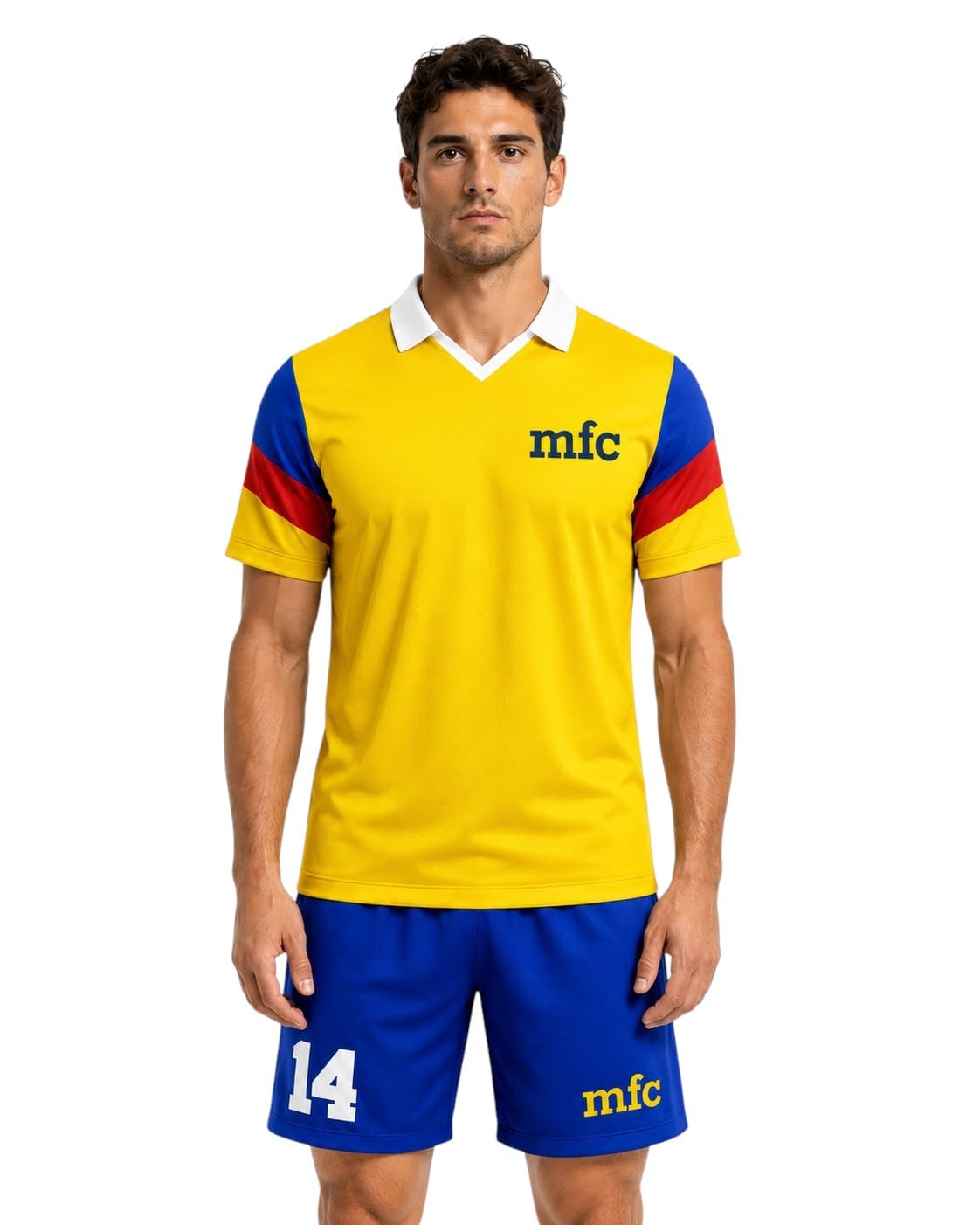 Maglia e Short Calcio Mambo, Julian Ross Captain Oliver. Cartoni Animati Anni 80-90. Tessuto Sportivo Leggero e Traspirante