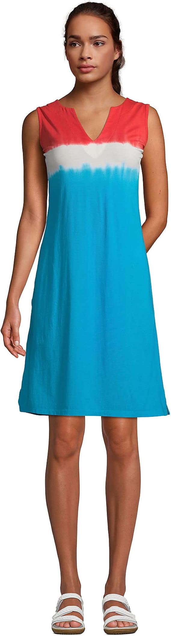 Lands' End Jersey Sleeveless Cover-up Dress