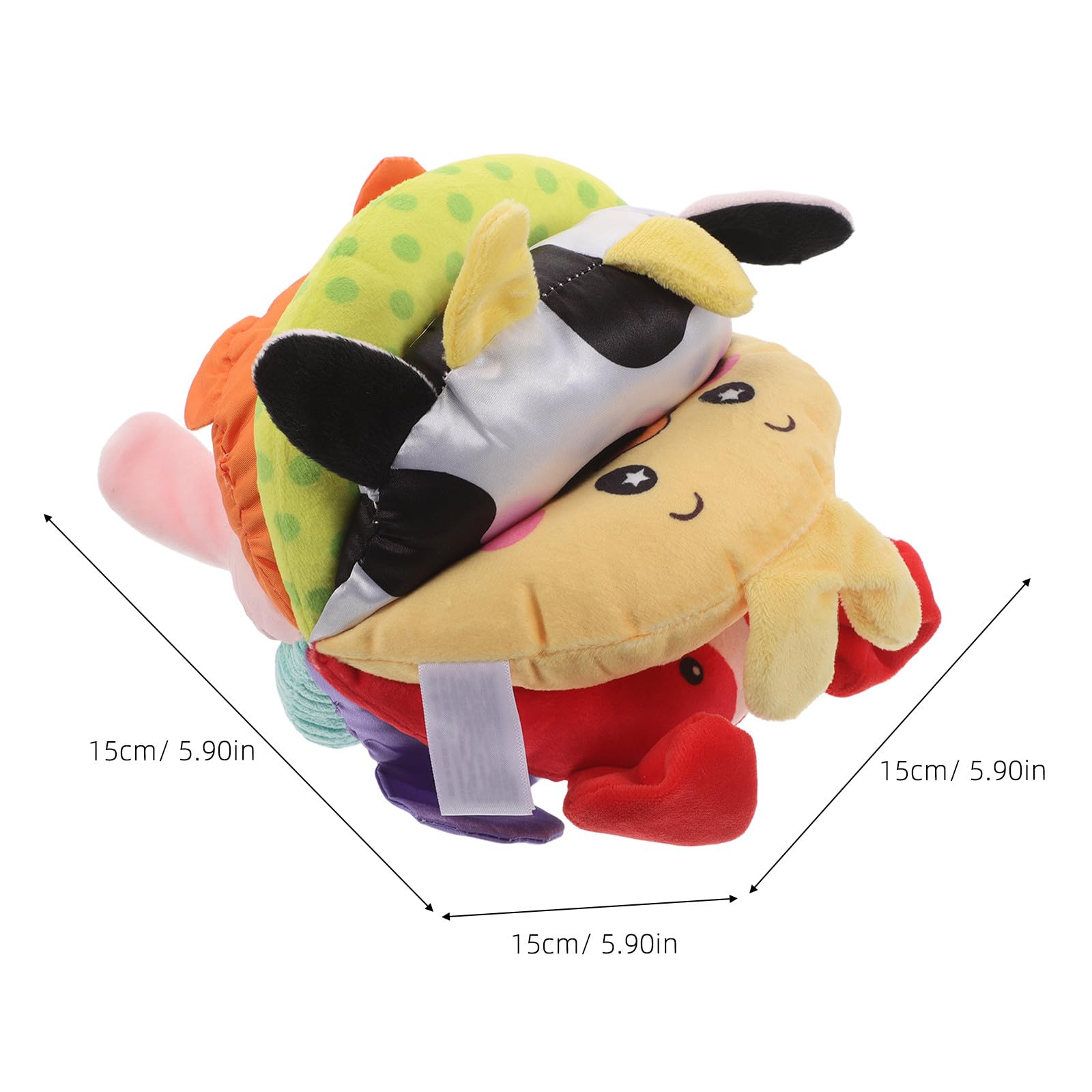 Toyvian Palla sensoriale per neonati - Palla colorata da afferrare in peluche - Giocattolo sensoriale morbido e strutturato per bambini, attività di gioco per bambini piccoli, bomboniera per feste -