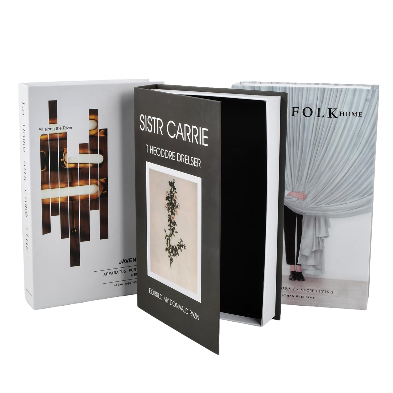 Boîte de rangement de faux livres pour cacher le désordre sur votre bureau
