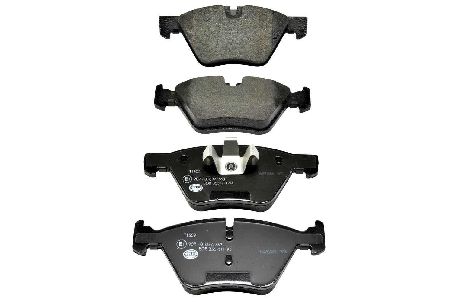 HELLA 8DB 355 011-941 Brake pad set - prepared for wear indicator - T1509 - for e.g. BMW