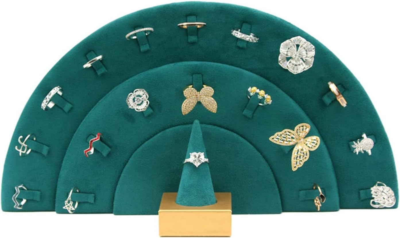 Jewelry Organizer Jewelry Display Stand, Vintage Jewelry Stand Green Flannel Ring Necklace Jewelry Display Accessories Jewelry Rack Jewelry Stand ( Color : 1 )