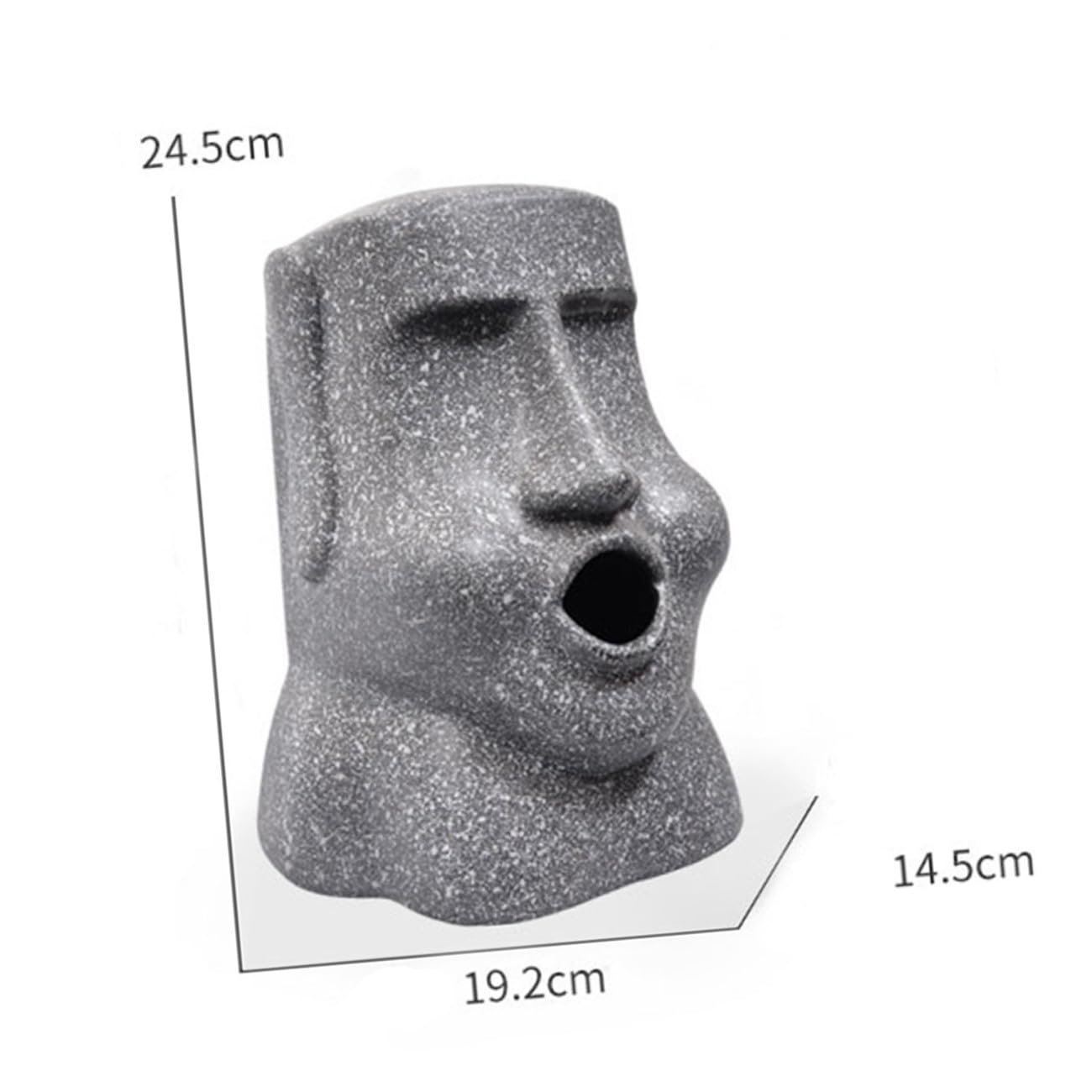 Porta Fazzoletti in Resina Nera Creativo a Forma di Moai di Custodia per Fazzoletti da Tavolo per Casa e Ufficio