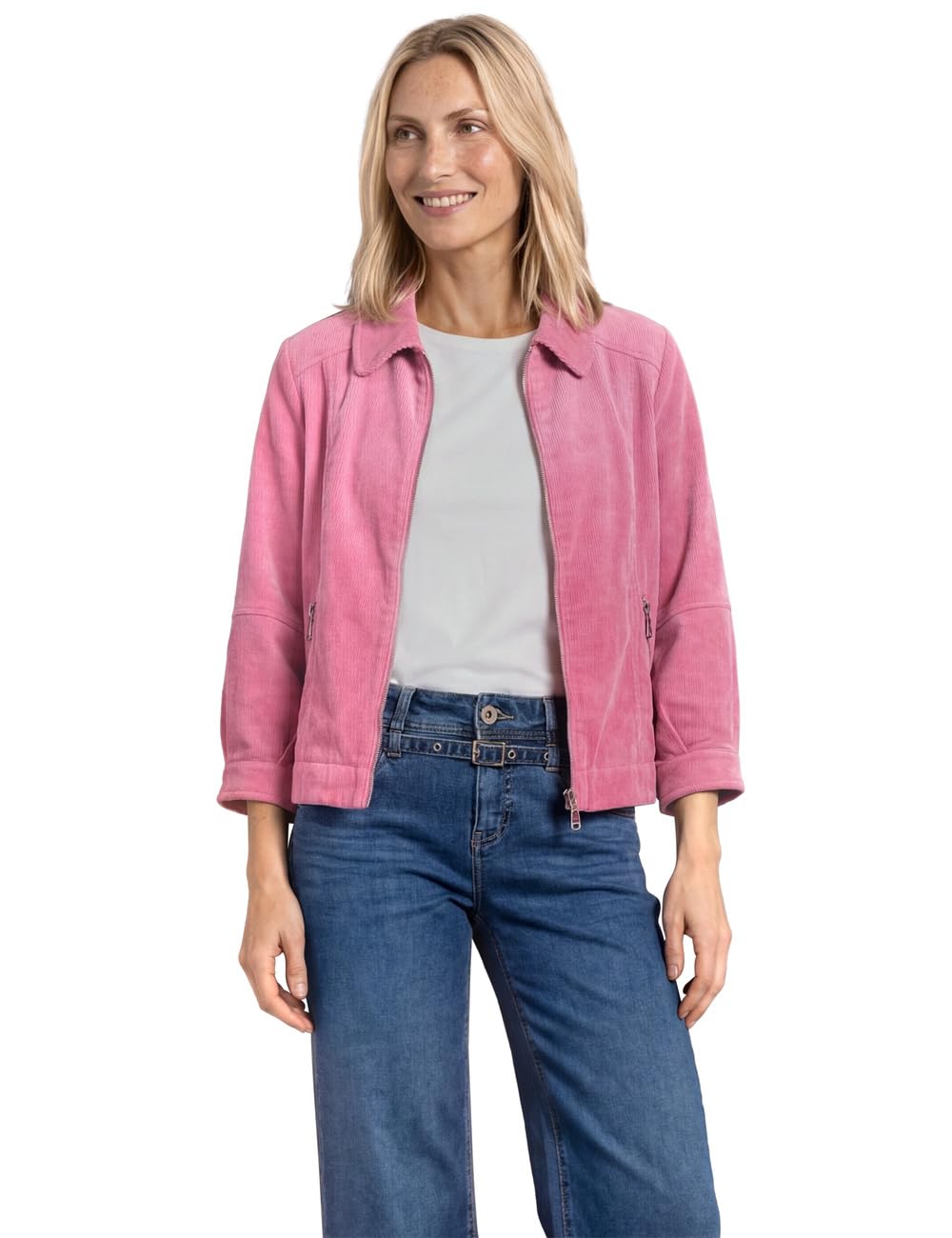 Street One 3/4 Arm Cordjacke mit Hemdkragen