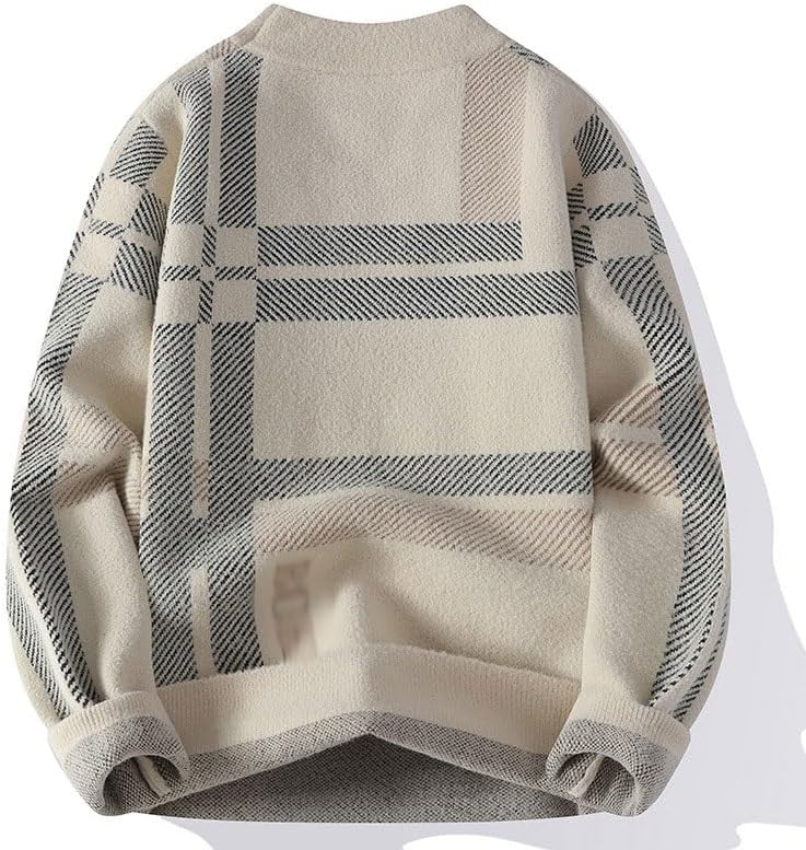 Men's Winter Casual Round Neck Sweater Base Knit