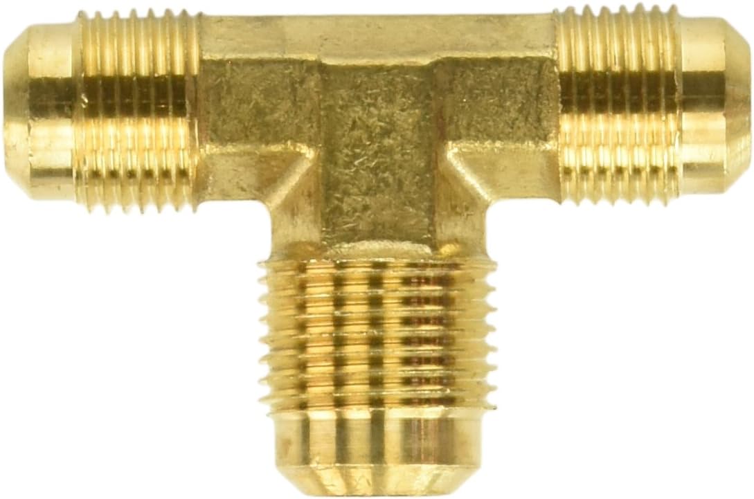 Anderson Metals 754059-080810 Reducing Tee, 1/2 x 5/8