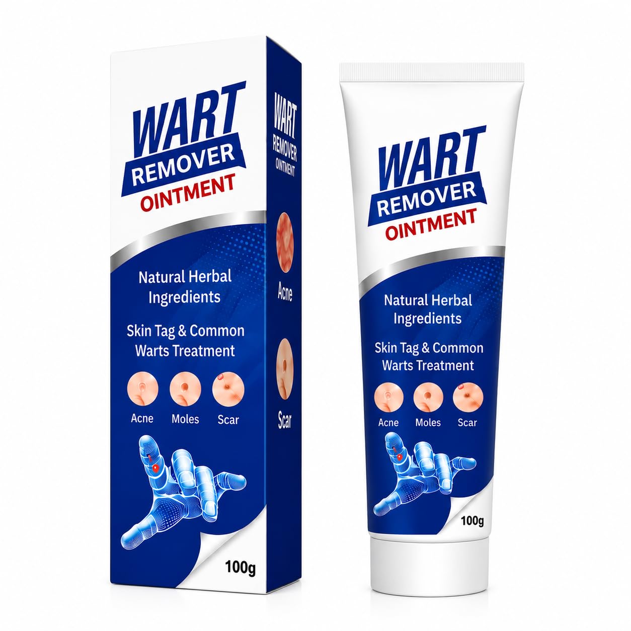 Wart Remover Cream for Skin Tags, Common & Plantar Warts | Natural Herbal Wart Remover Ointment | Fast Acting Wart Treatment for Hands, Feet & Body | 100g-image-21