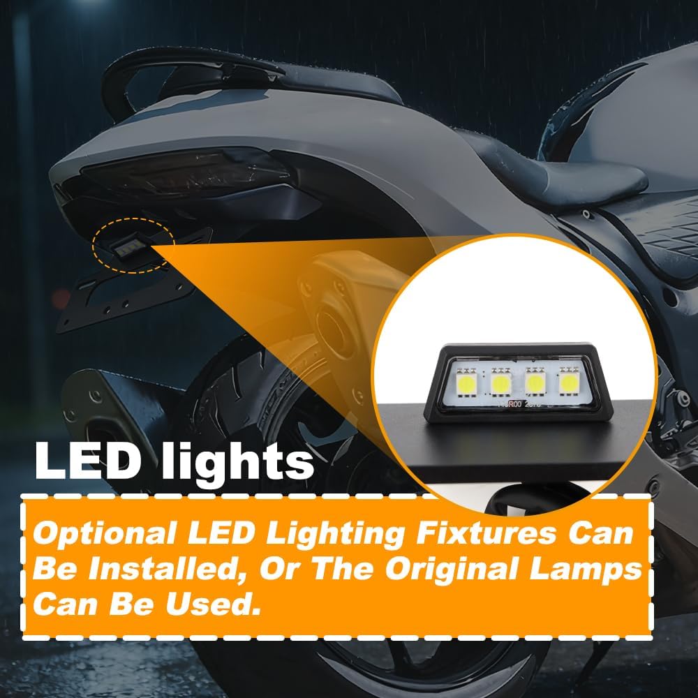 Motorcycle Fender Eliminator with LED License Plate Light Fit for GSX1300R HAYABUSA 2022-2026 Tail Tidy