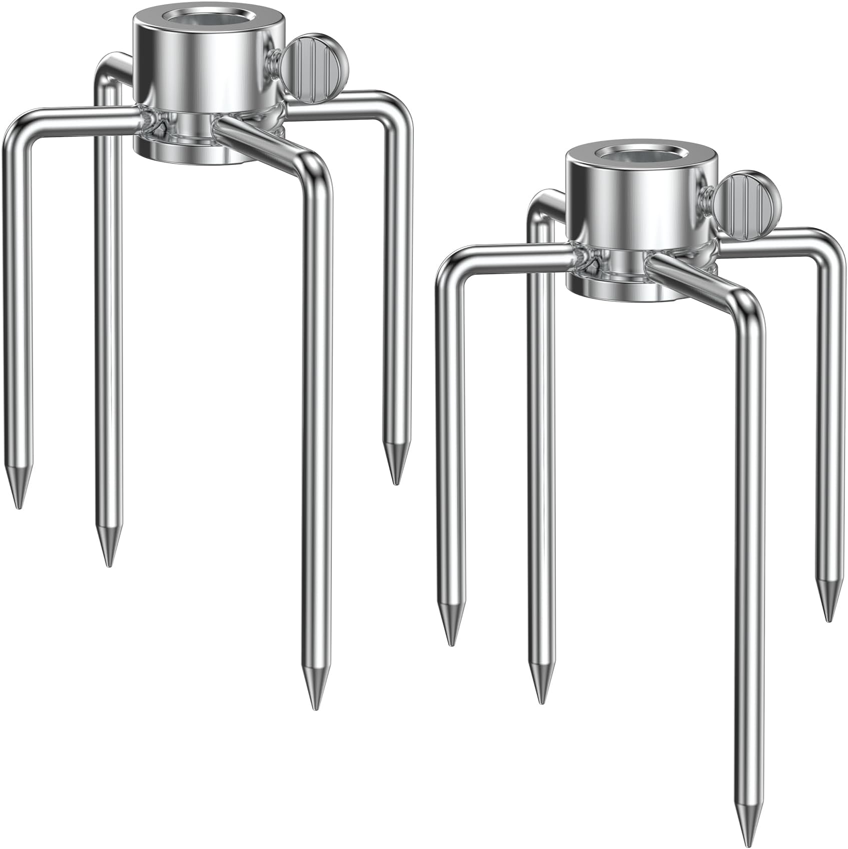 onlyfire only fire 6003 Grill Rotisserie Spit Meat Forks(1-Pair) Replacement-Fits 1/2-Inch Hexagon & 3/8-Inch and 5/16-Inch Square Spit Rods