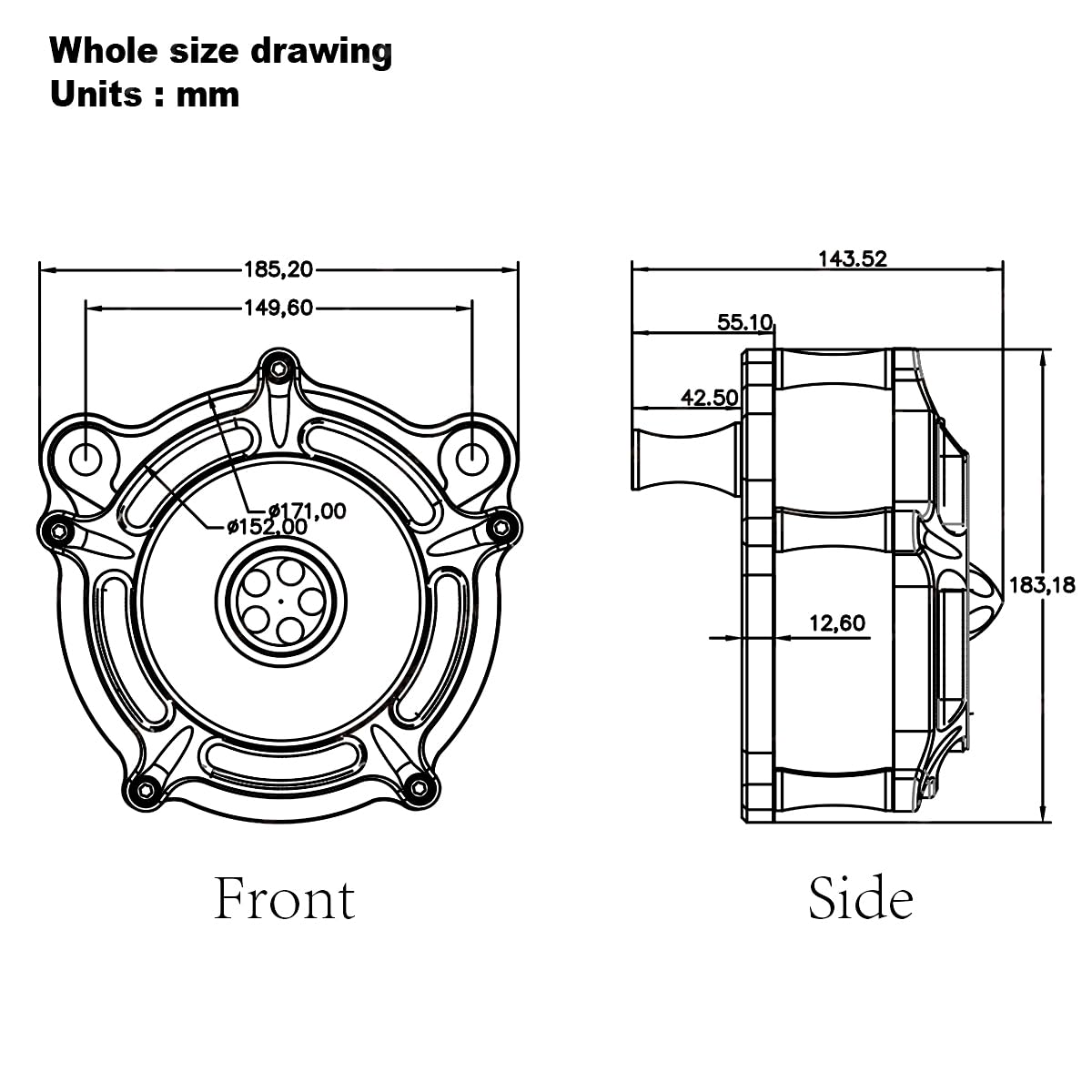 Road glide filtro aria Turbina Spike filtro aria road king Per Harley Touring street Glide 08-16 nero