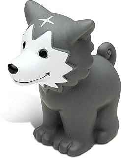 DolliBu Wolf Bath Buddy Squirter – Floating Wolf Rubber Bath Toy, Fun Water Squirting Bathtime Play For Toddlers, Cute and Soft Wild Life Animal Toy For The Bathtub, Beach, and Pool for Girls and Boys