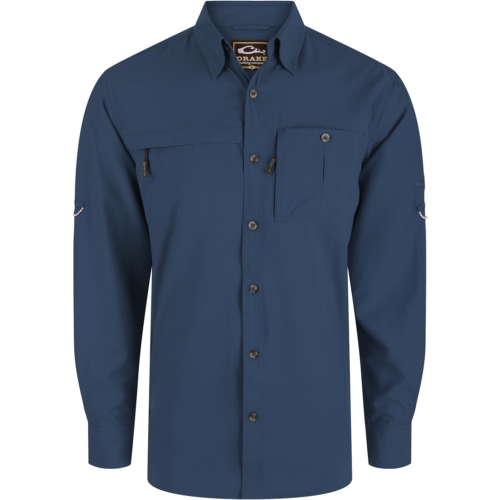 Drake Waterfowl Men's 8-Shot Flyweight AD9501 Long-Sleeved Moisture-Wicking Quick-Drying Lightweight Hunting Shirt