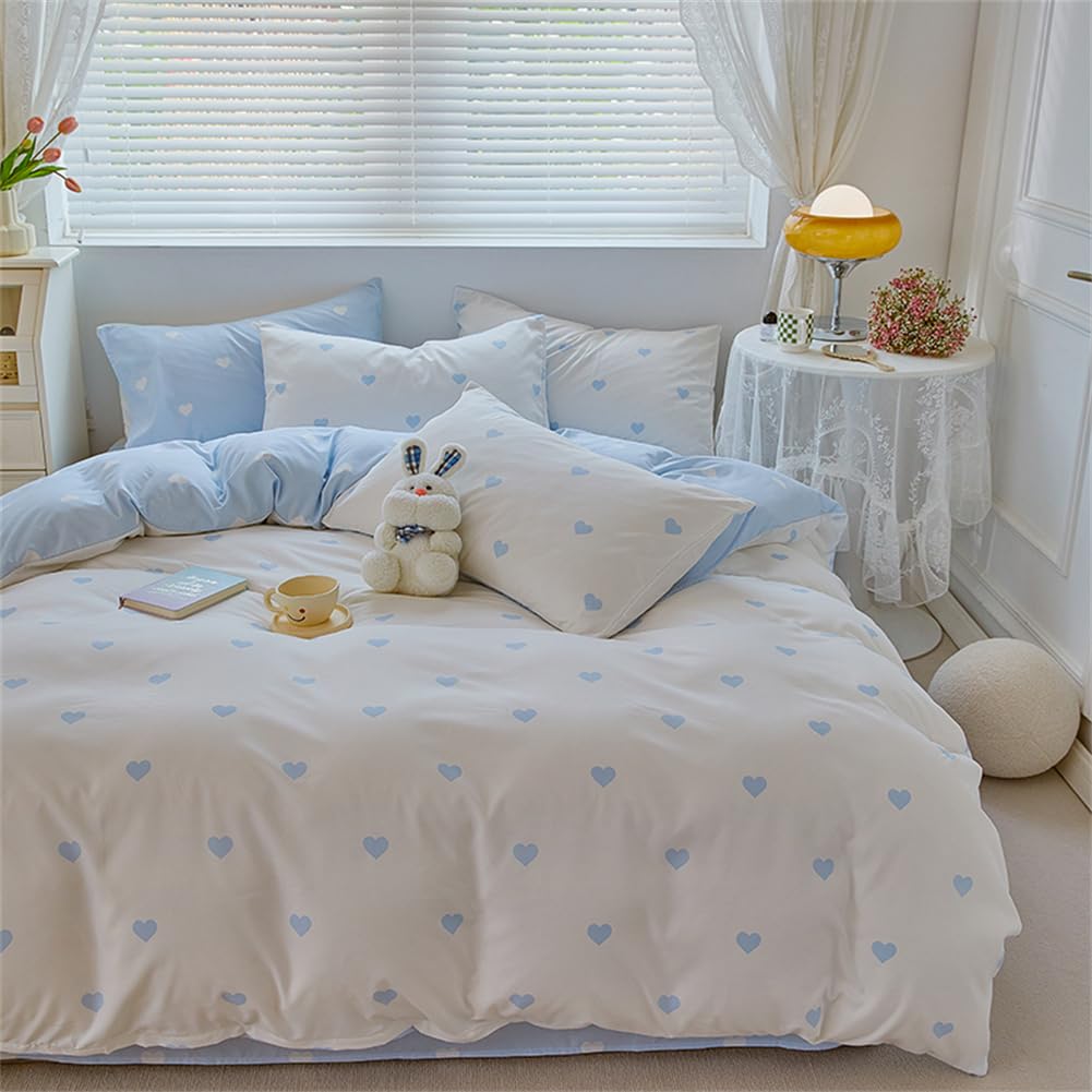 Housse de couette fille 135x200 anti-plis en tissu microfibre doux