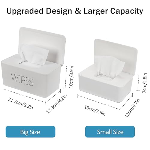 Miniatura 2 de NOVWANG Dispensador de toallitas, soporte de toallitas húmedas de gran capacidad (8.3 pulgadas de largo x 4.9 pulgadas de ancho x 3.9 pulgadas de