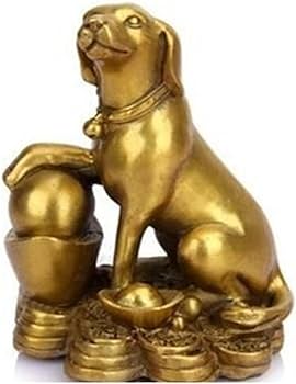 Amazon.co.jp: 干支 いぬ イヌ 置物 銅製 戌 犬 元寶 風水グッズ 風水