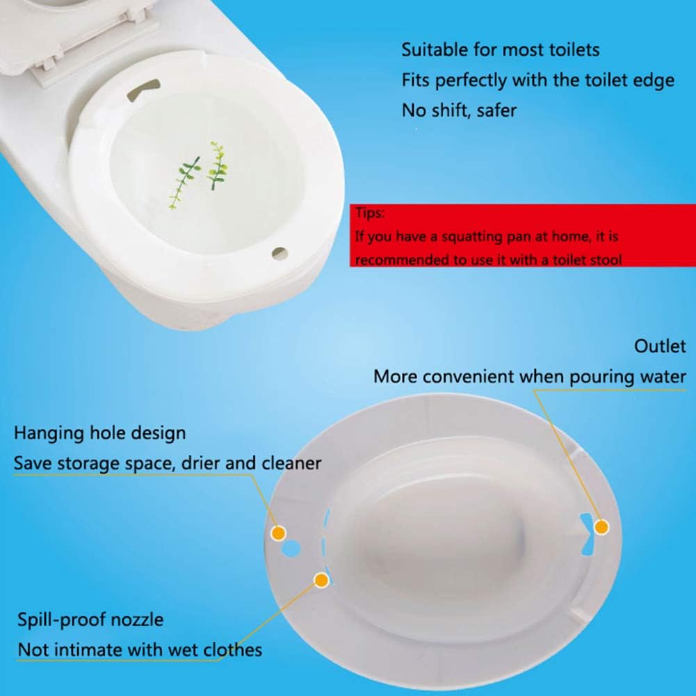 HGDM Over The Toilet Sitz Bath Basin for Any Toilet Shapes, Yoni Steam Seat for Hemorrhoids and Postpartum Care,Green : Health & Household