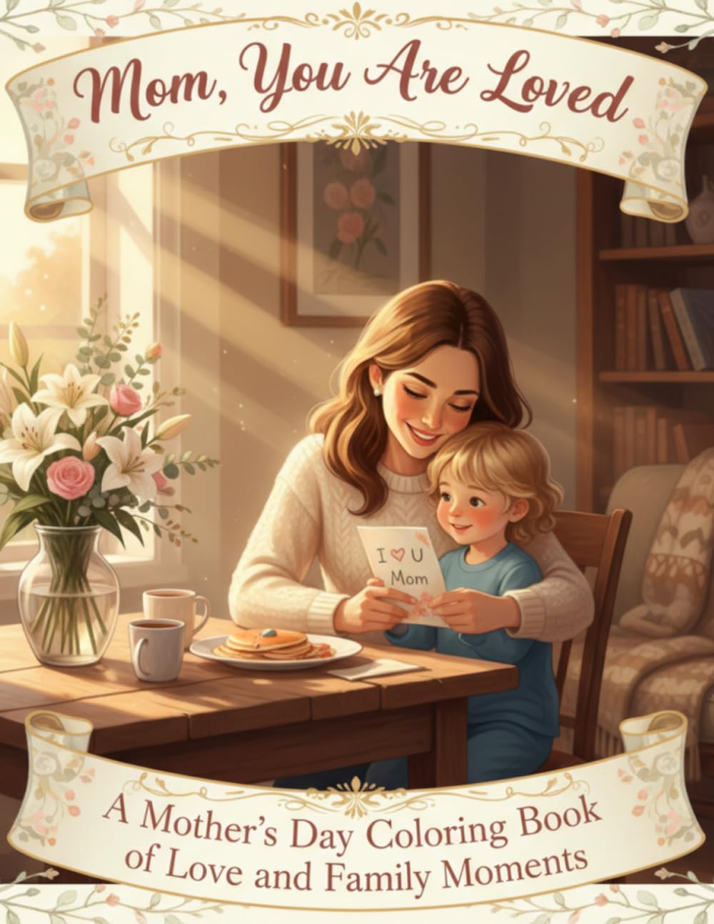Mom, You Are Loved: A Heartwarming Mother’s Day Adult Coloring Book Filled with Family Moments, Love, Gratitude, and Relaxing Scenes