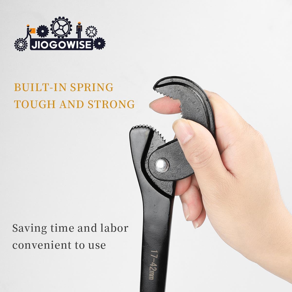 Llave rápida autoajustable de 12.2 pulgadas, llave de ajuste de tamaño automático de doble acción, llave de resorte multitamaño, llave rápida multifunción, rango de capacidad de 0.3 a 1.65