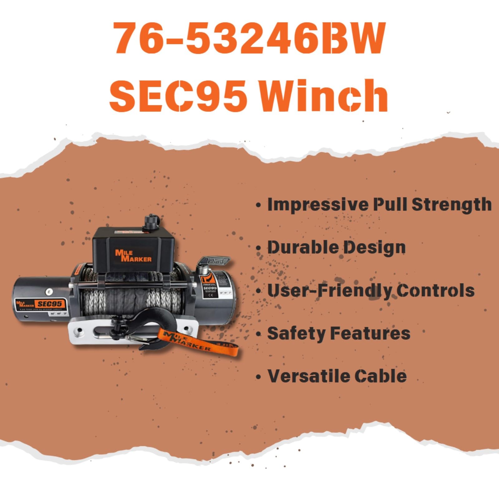 Amazon.com: Mile Marker 76-53246BW SEC95 Winch - 9500 lb. Weight