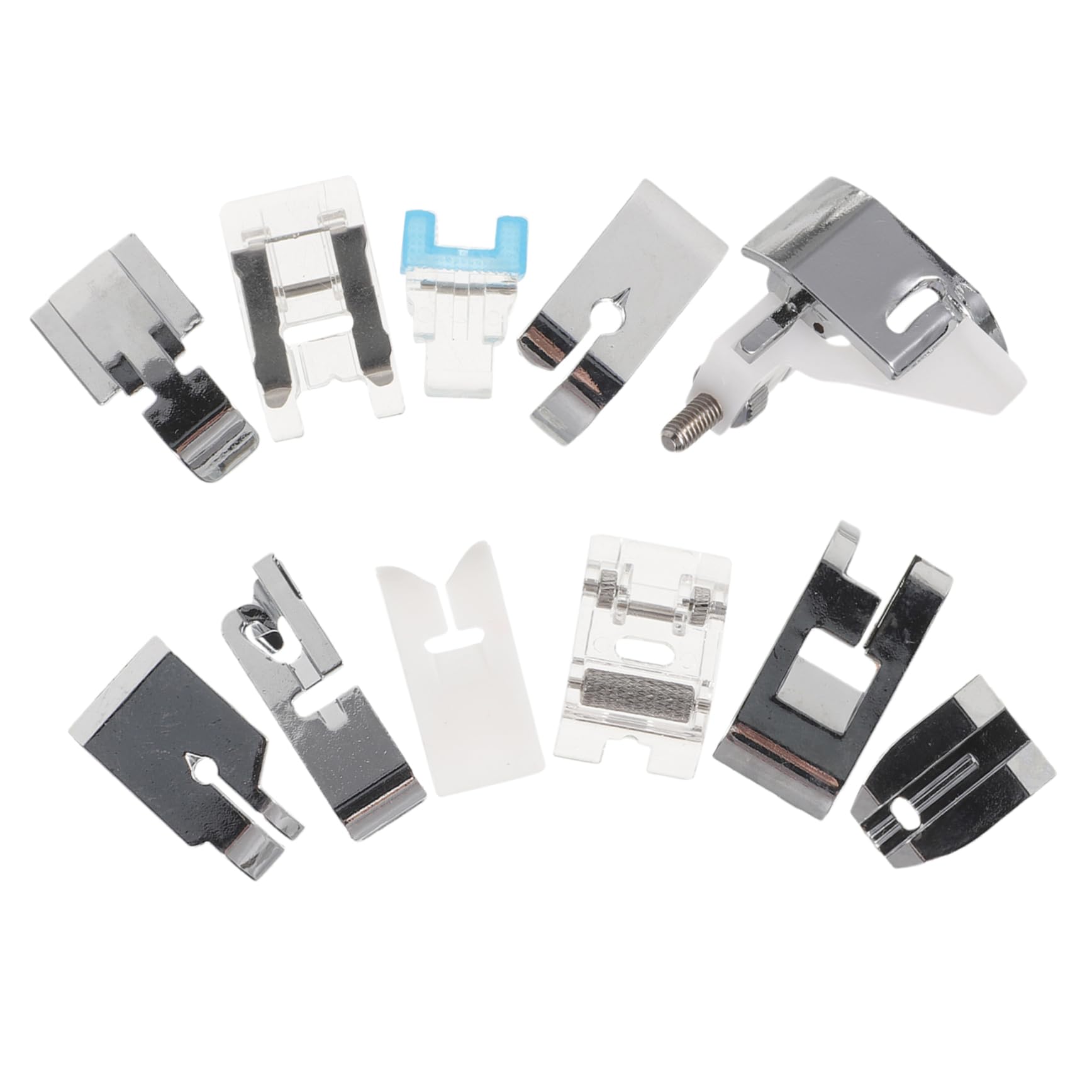 SHINEOFI 3 Set Piedino per Macchina da Cucire Piedino premistoffa Piede orlato Sewing Machine Piedini per Cucitura Multifunzione Piedino per Cucire sostituibile Lega di Zinco e plastica