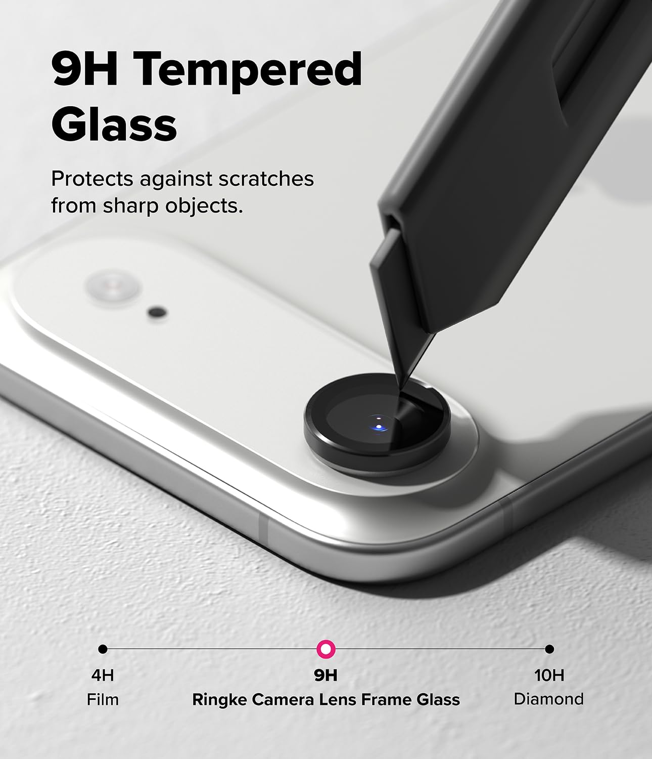 Ringke Camera Glass Protettivo Per Fotocamera IPhone – 2 Pezzi, Vetro Temperato 9H, Copertura Totale