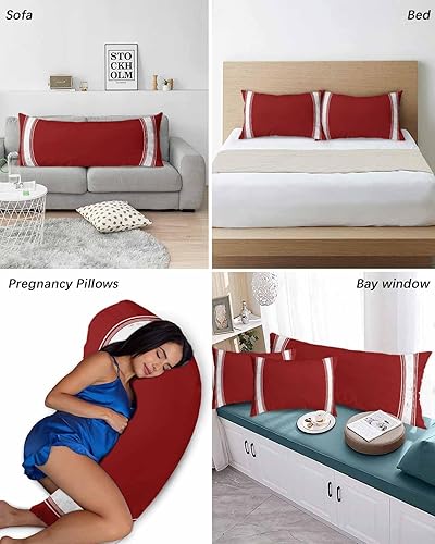 Miniatura 6 de Fundas de almohada de Navidad tamaño King, 2 paquetes de fundas de almohada suaves decorativas para sofá y sillón, funda de cojín lumbar con cierre