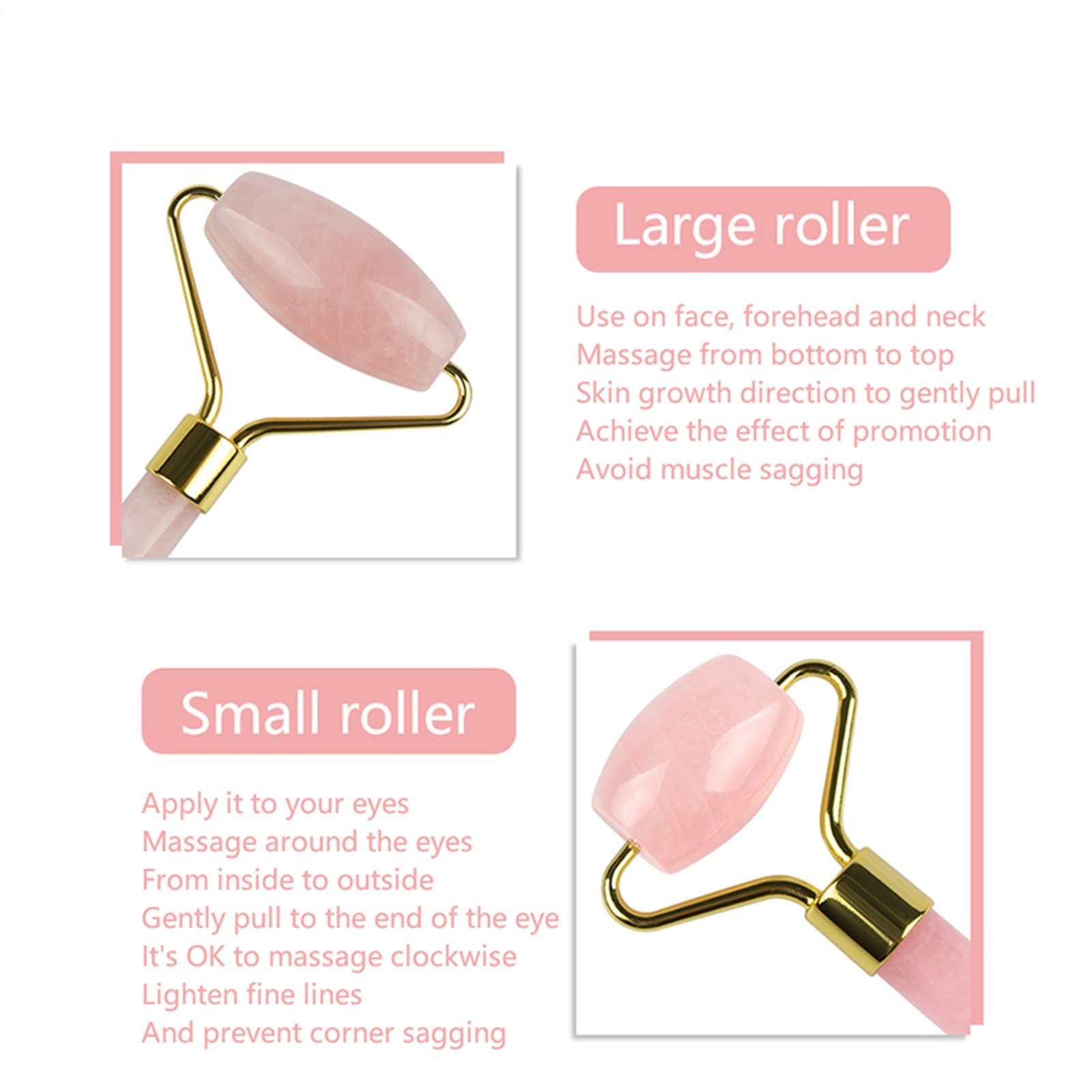 MOBYAT Juego de Rodillo de Cristal y Calabaza portátil for Masaje, Rodillo de Jade Verde, Piedra de Aventura, Accesorio de Belleza, 1 Uds. (Color : 1pc Guasha BoardPink)