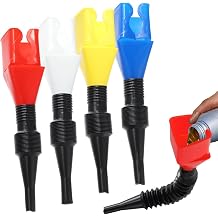 Retractable Fuel Funnel 4PCS, Durable & Foldable Design, Use for Discharging Gasoline, Diesel or Other Liquids from Trucks and Car Motorcycle,Oil Change Accessories.