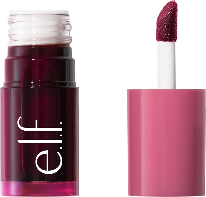 e.l.f. Sheer For It Blush Tint, Plums Up | Multi-Use, Long-Lasting Lip & Cheek Makeup, Creates A Natural Flush Finish, Vegan & Cruelty-Free