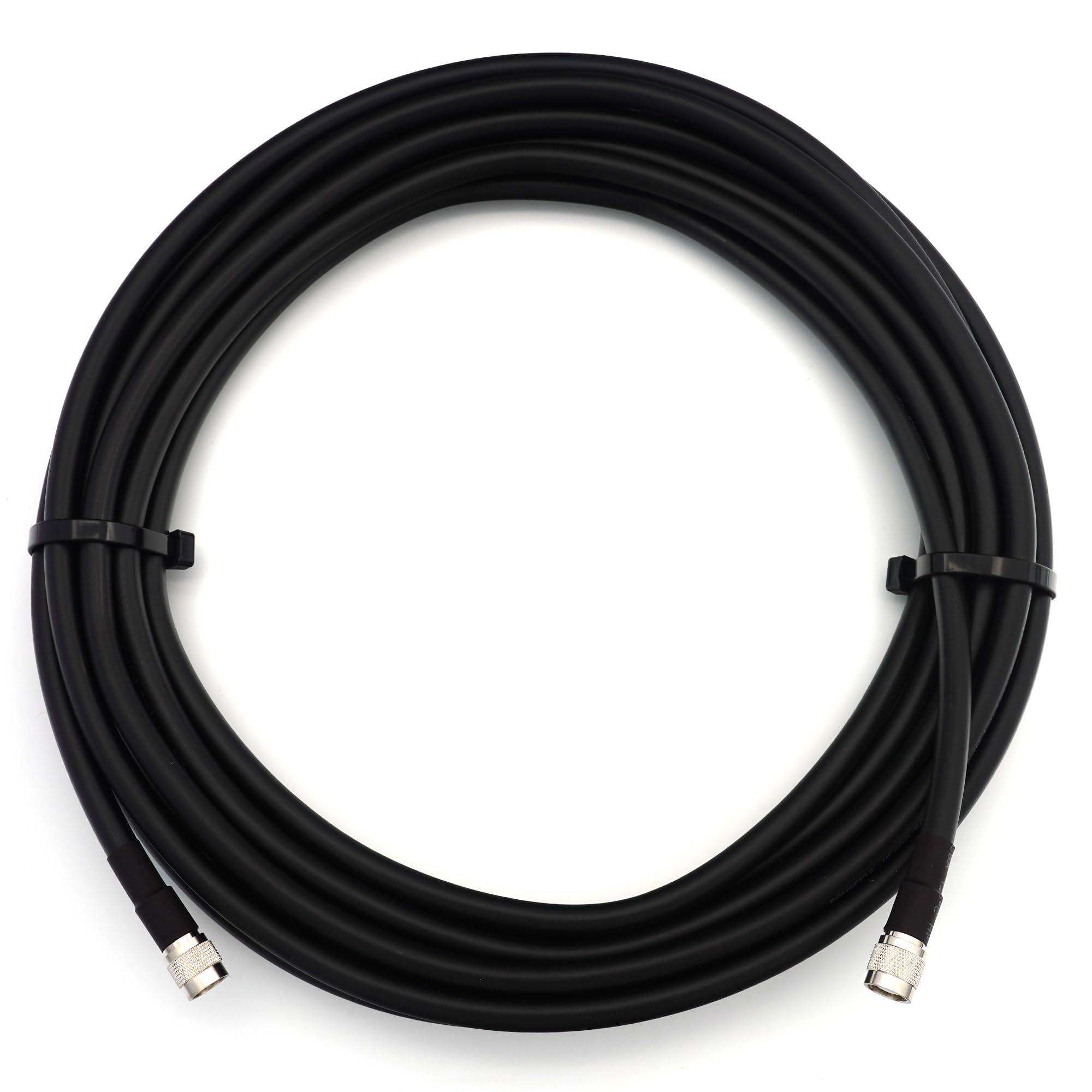 20m TNC maschio a TNC maschio Prolunga coassiale flessibile HF400 interamente in rame da 50 Ohm (equivalente a LMR400 UF UltraFlex) — per antenna RF/radio HAM/CB/wireless