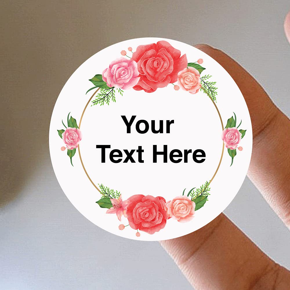 Packwith Design 3 Personalised Round Name Stickers With Waterproof Stickers For Artworks, Business And Multi Purpose Packwith® #E14-D3