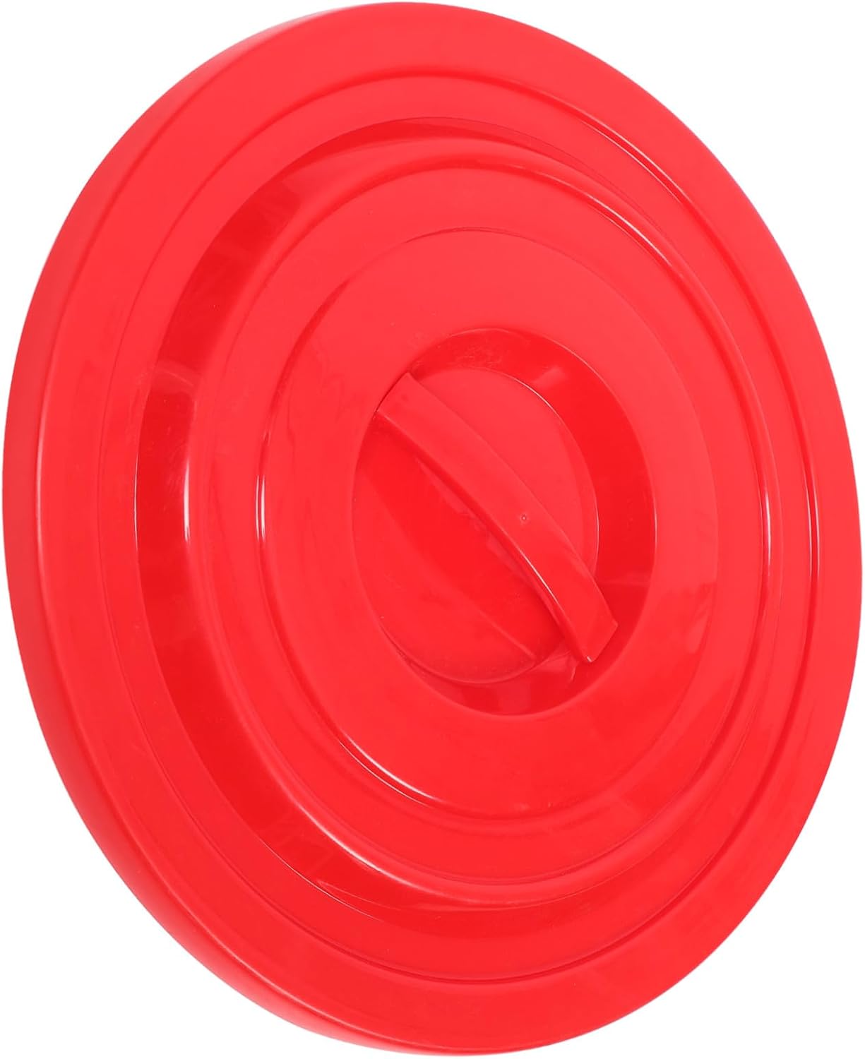 Plastic Trash Can Lid Replacement for Outdoor Waste Bin Red Garbage Can Cover for Sanitation Bins Install Lid for Public Trash Containers