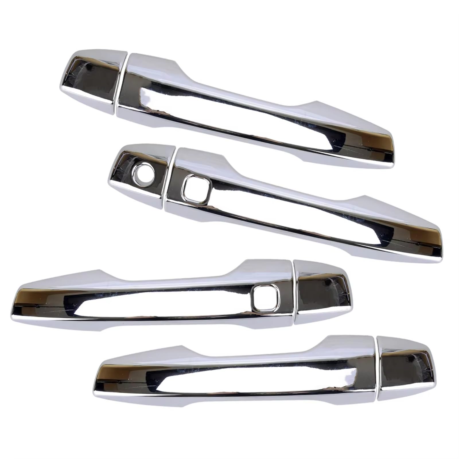 Dspolimv One Color Outer Door Handle Cap Compatible With Mitsubishi For Outlander 2023 2022 Car Exterior Door Handle Trim Decorative Cover With 3 Holes Chrome Lhd