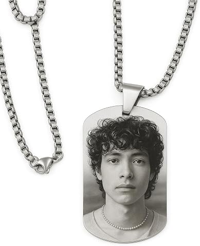 Plaque dog tag gravée laser, 50 x 28 mm