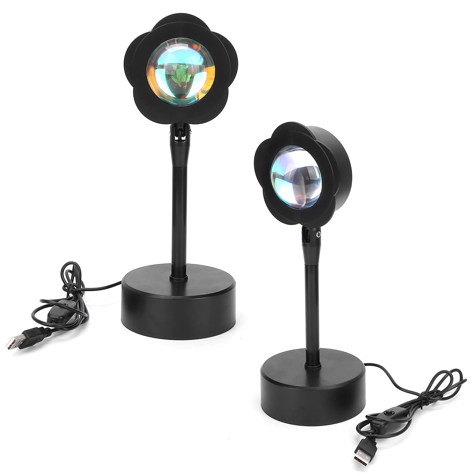 Amazon.co.jp: サンセットプロジェクションランプ、180度回転可能なLED