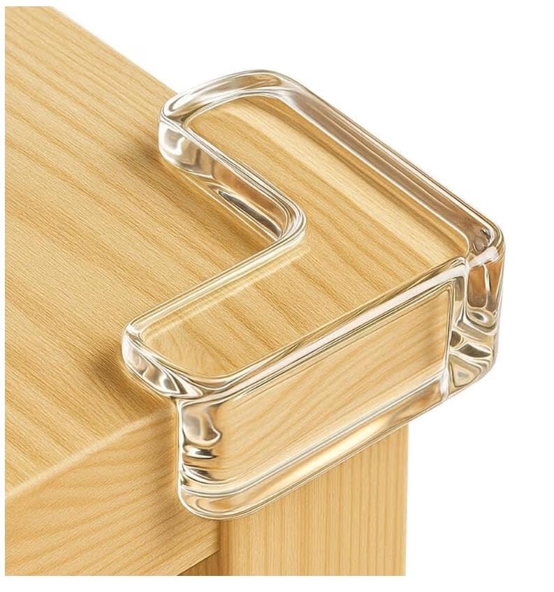 Silicone Corner Protector | Transparent Table Corner Guard for Sharp Edges | Soft Edge Protection Cover for Furniture, Bed, Desk & Cabinet Corners | Child Safety Corner Protector (4 PCS)-image-42