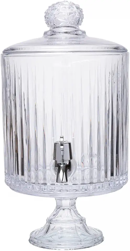 WOLFF - Suqueira com Pé e Tampa Bangkok 4,5L Cristal.