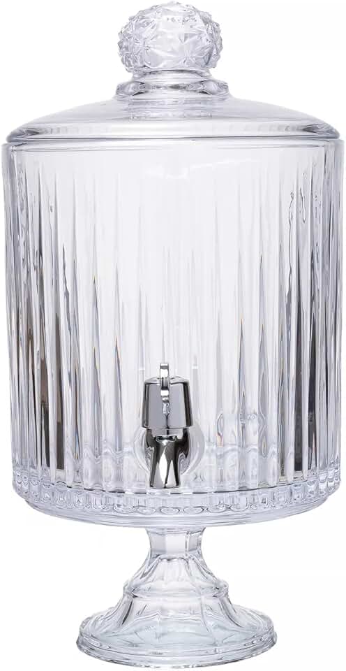 WOLFF - Suqueira com Pé e Tampa Bangkok 4,5L Cristal.