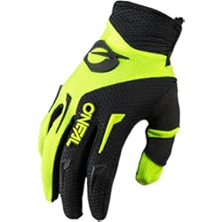 Guantes Moto Verano Aliexpress ONeal | Guante de Ciclismo Guante de Motocross | MX MTB DH FR Downhill Freeride | Materiales duraderos y Flexibles, Palma ventilada, | Element Glove | Men | Negro Neon Yellow | Talla M