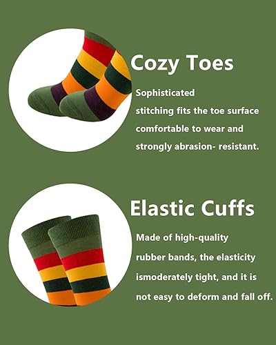 Miniatura 2 de Calcetines de vestir divertidos para hombre, calcetines coloridos y divertidos, calcetines con patrón novedoso loco, calcetines de cuello redondo