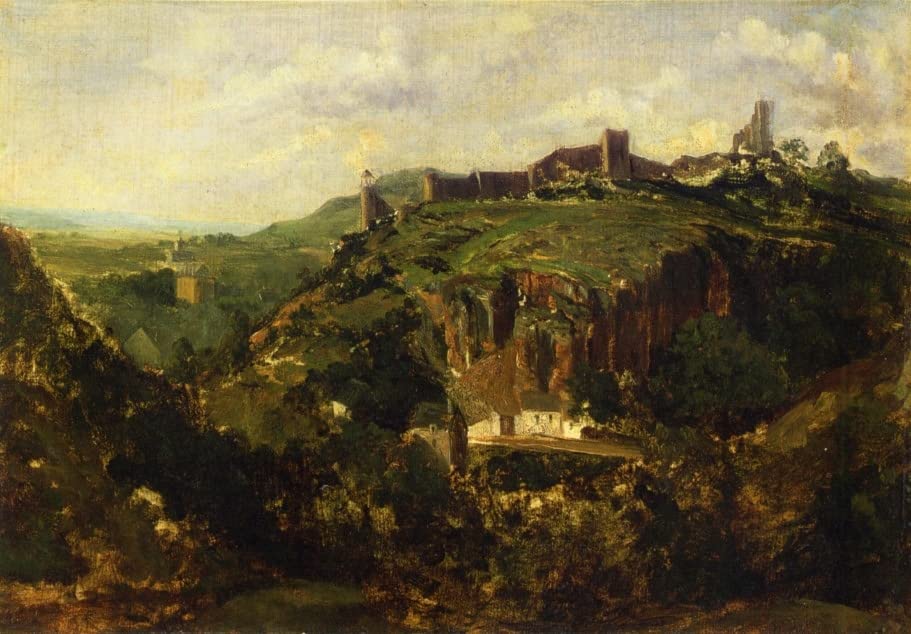 Tableau Ville d'Auvergne Théodore Rousseau : Habillez un Mur Vide 60x90cm