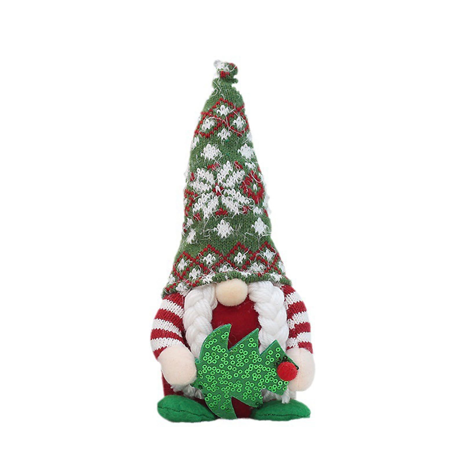 Xinsheinelry Christmas Faceless Doll with Rattan Wreath Swedish Dwarfs Ornament Decorations for Home New Year 2024 Decorations