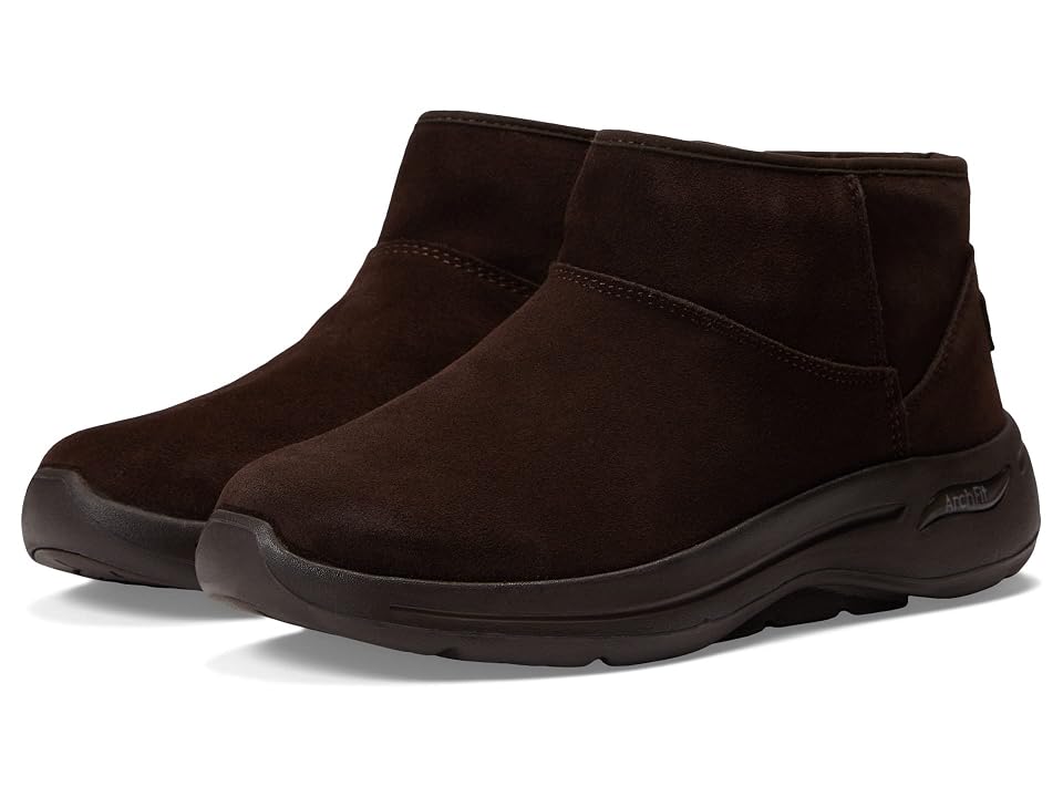 SKECHERS Performance Go Walk Arch Fit - Cute N Cozy (Chocolate) Women's Shoes