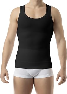 Farmacell Compression Tank Top Men, Cotton Tummy Control Underwear, Made in Italy, 417