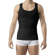 Farmacell Compression Tank Top Men, Cotton Tummy Control Underwear, Made in Italy, 417