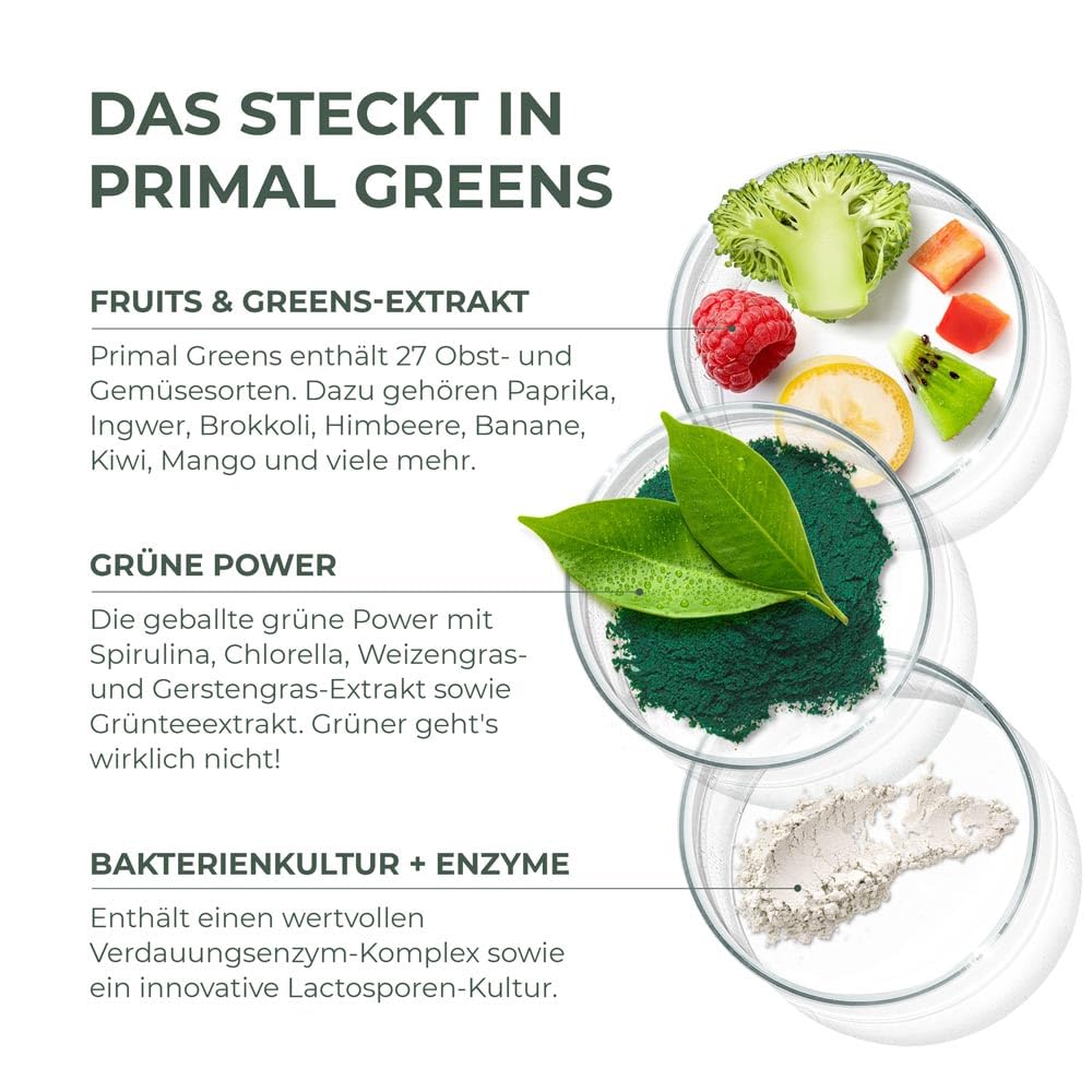 Primal Greens – Täglichen Pulver, milch- & sojafrei, vegan