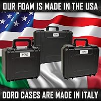 Vista 9 de Estuche para pistola Doro para 4 pistolas 12 con inserto de espuma MyCaseBuilder personalizado, impermeable, resistente, armas de fuego tácticas